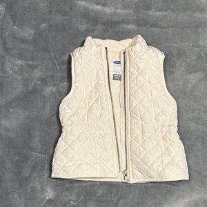 Old Navy Ivory Quilted Vest